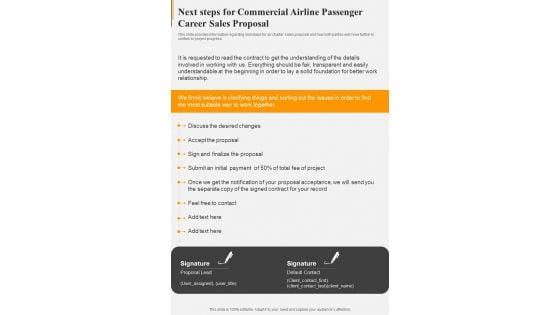 Next_Steps_For_Commercial_Airline_Passenger_Career_Sales_Proposal_One_Pager_Sample_Example_Document_Slide_1.jpg