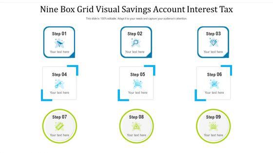 Nine_Box_Grid_Visual_Savings_Account_Interest_Tax_Ppt_PowerPoint_Presentation_Icon_Infographics_PDF_Slide_1.jpg