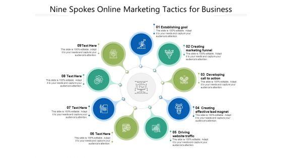 Nine_Spokes_Online_Marketing_Tactics_For_Business_Ppt_PowerPoint_Presentation_Gallery_Background_Designs_PDF_Slide_1.jpg