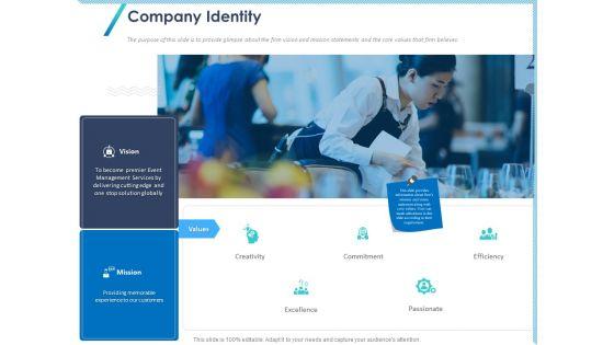 Occasion Planning Firm Overview Company Identity Ppt Slides Examples PDF Occasion Planning Firm Overview Company Identity Ppt Slides Examples PDF