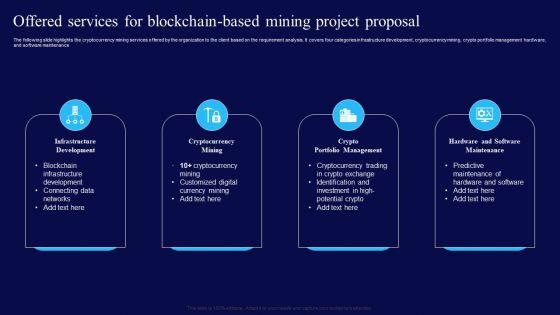 Offered_Services_For_Blockchain_Based_Mining_Project_Proposal_Ppt_Show_Outfit_PDF_Slide_1.jpg