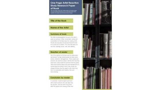 One_Page_Artist_Reaction_Study_Research_Paper_Of_Book_PDF_Document_PPT_Template_Slide_1.jpg