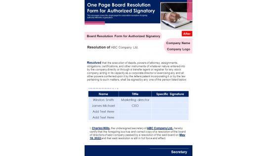 One_Page_Board_Resolution_Form_For_Authorized_Signatory_PDF_Document_PPT_Template_Slide_1.jpg