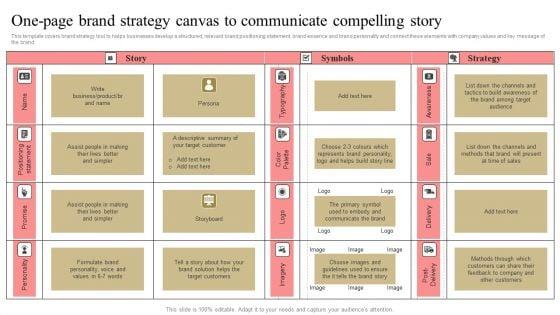 One_Page_Brand_Strategy_Canvas_To_Communicate_Compelling_Story_Brochure_PDF_Slide_1.jpg