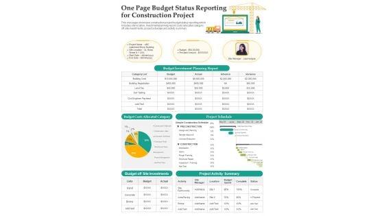 One_Page_Budget_Status_Reporting_For_Construction_Project_PDF_Document_PPT_Template_Slide_1.jpg