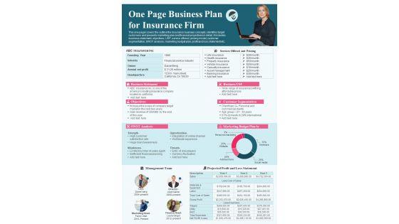 One_Page_Business_Plan_For_Insurance_Firm_PDF_Document_PPT_Template_Slide_1.jpg