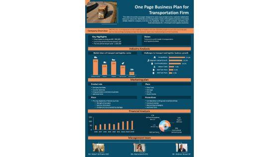 One_Page_Business_Plan_For_Transportation_Firm_PDF_Document_PPT_Template_Slide_1.jpg