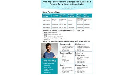 One_Page_Buyer_Persona_Example_With_Metrics_And_Persona_Advantages_To_Organization_PDF_Document_PPT_Template_Slide_1.jpg