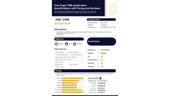 One_Page_CRM_Application_Specifications_With_Pricing_And_Reviews_PDF_Document_PPT_Template_Slide_1.jpg