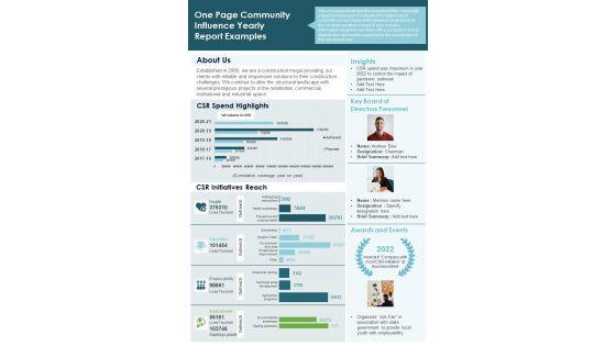 One_Page_Community_Influence_Yearly_Report_Examples_PDF_Document_PPT_Template_Slide_1.jpg