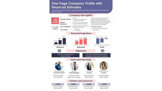One_Page_Company_Profile_With_Financial_Estimates_PDF_Document_PPT_Template_Slide_1.jpg