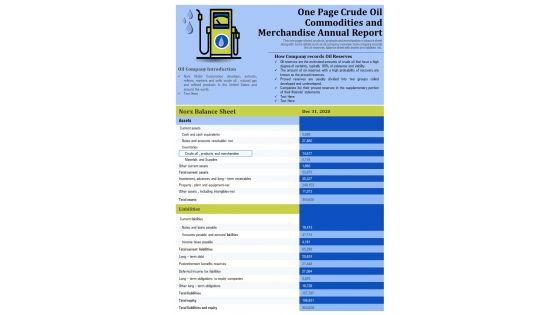 One_Page_Crude_Oil_Commodities_And_Merchandise_Annual_Report_PDF_Document_PPT_Template_Slide_1.jpg