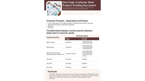 One_Page_Customer_Steel_Product_Grading_Document_PDF_Document_PPT_Template_Slide_1.jpg