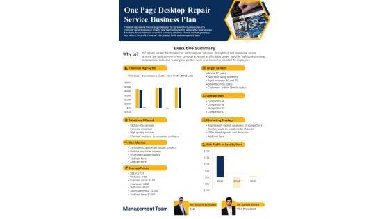 One_Page_Desktop_Repair_Service_Business_Plan_PDF_Document_PPT_Template_Slide_1.jpg