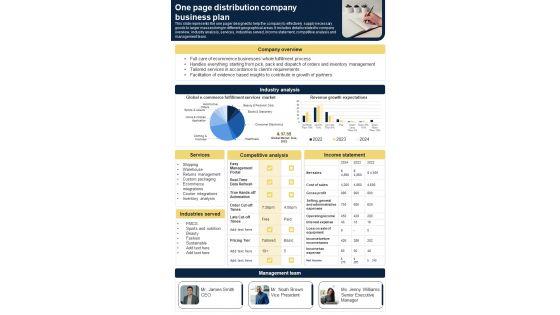 One_Page_Distribution_Company_Business_Plan_PDF_Document_PPT_Template_Slide_1.jpg
