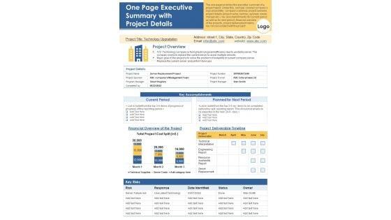 One_Page_Executive_Summary_With_Project_Details_PDF_Document_PPT_Template_Slide_1.jpg