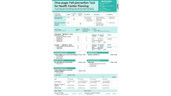 One_Page_Fall_Prevention_Tool_For_Health_Center_Planning_PDF_Document_PPT_Template_Slide_1.jpg