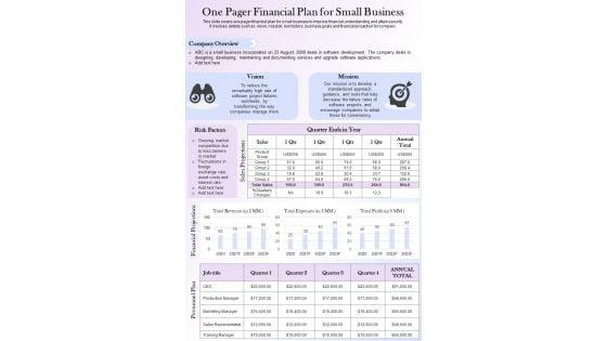 One_Page_Financial_Strategy_For_Small_Business_Venture_PDF_Document_PPT_Template_Slide_1.jpg