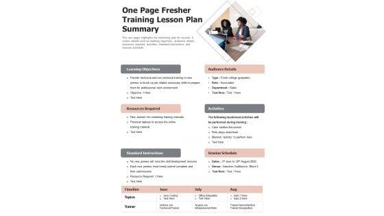 One_Page_Fresher_Training_Lesson_Plan_Summary_PDF_Document_PPT_Template_Slide_1.jpg