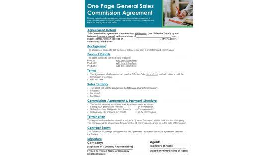 One_Page_General_Sales_Commission_Agreement_PDF_Document_PPT_Template_Slide_1.jpg