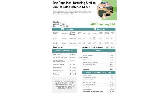One_Page_Manufacturing_Staff_To_Cost_Of_Sales_Balance_Sheet_PDF_Document_PPT_Template_Slide_1.jpg