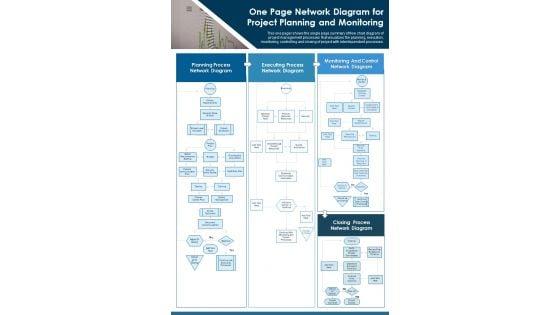 One_Page_Network_Diagram_For_Project_Planning_And_Monitoring_PDF_Document_PPT_Template_Slide_1.jpg