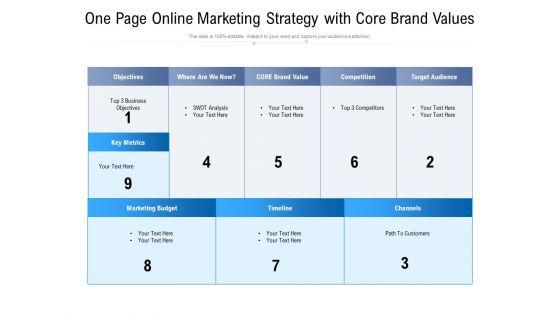 One_Page_Online_Marketing_Strategy_With_Core_Brand_Values_Ppt_PowerPoint_Presentation_File_Guide_PDF_Slide_1.jpg