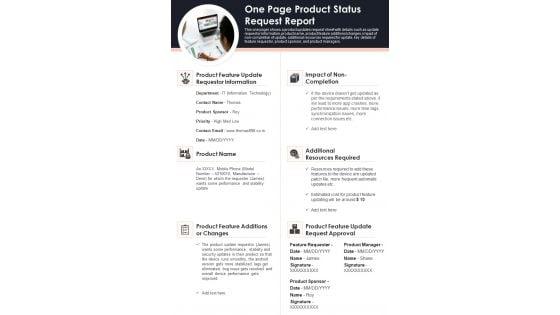 One_Page_Product_Status_Request_Report_PDF_Document_PPT_Template_Slide_1.jpg