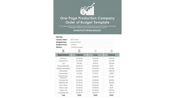 One_Page_Production_Company_Order_Of_Budget_Template_PDF_Document_PPT_Template_Slide_1.jpg