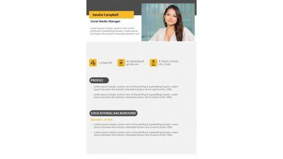 One_Page_Professional_CV_For_Social_Media_Manager_PDF_Document_PPT_Template_Slide_1.jpg