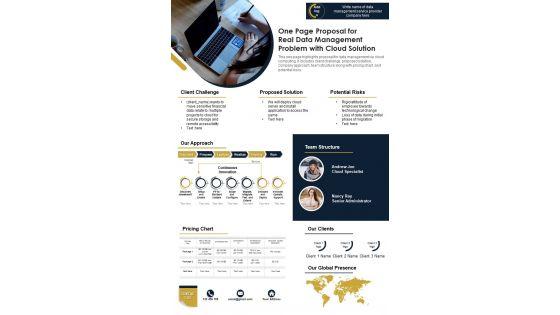 One_Page_Proposal_For_Real_Management_Problem_With_Cloud_Solution_PDF_Document_PPT_Template_Slide_1.jpg