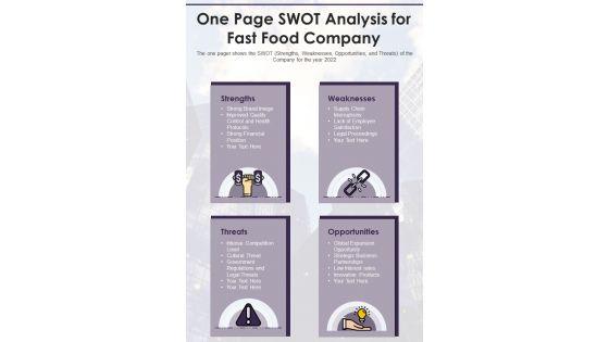 One_Page_SWOT_Analysis_For_Fast_Food_Company_PDF_Document_PPT_Template_Slide_1.jpg