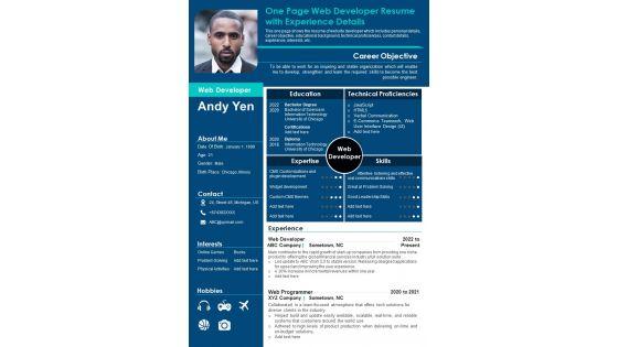 One_Page_Web_Developer_Resume_With_Experience_Details_PDF_Document_PPT_Template_Slide_1.jpg