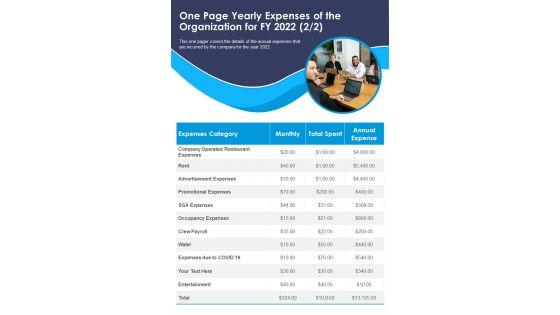 One_Page_Yearly_Expenses_Of_The_Organization_For_FY_2022_PDF_Document_PPT_Template_Slide_2.jpg