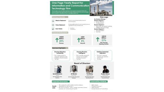 One_Page_Yearly_Report_For_Information_And_Communication_Technology_Firm_PDF_Document_PPT_Template_Slide_1.jpg