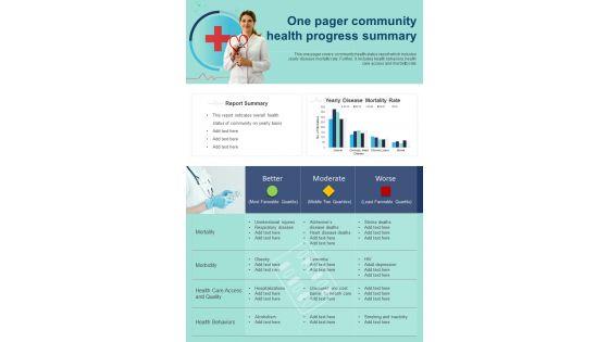 One_Pager_Community_Health_Progress_Summary_PDF_Document_PPT_Template_Slide_1.jpg