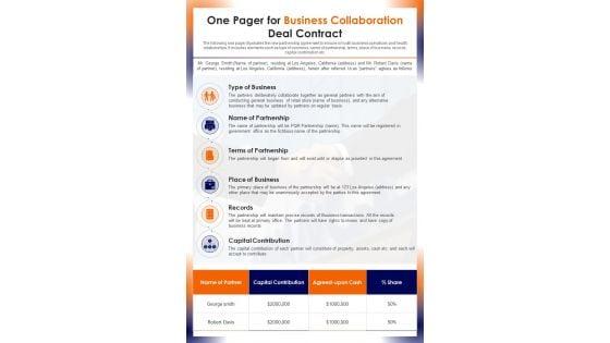 One_Pager_For_Business_Collaboration_Deal_Contract_PDF_Document_PPT_Template_Slide_1.jpg