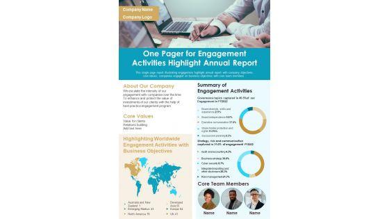 One_Pager_For_Engagement_Activities_Highlight_Annual_Report_PDF_Document_PPT_Template_Slide_1.jpg