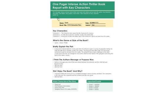 One_Pager_Intense_Action_Thriller_Book_Report_With_Key_Characters_PDF_Document_PPT_Template_Slide_1.jpg