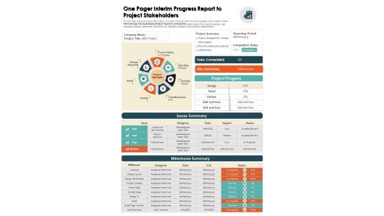 One_Pager_Interim_Progress_Report_To_Project_Stakeholders_PDF_Document_PPT_Template_Slide_1.jpg