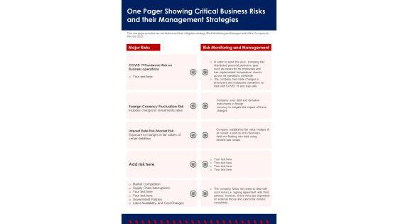 One_Pager_Showing_Critical_Business_Risks_And_Their_Management_Strategies_PDF_Document_PPT_Template_Slide_1.jpg