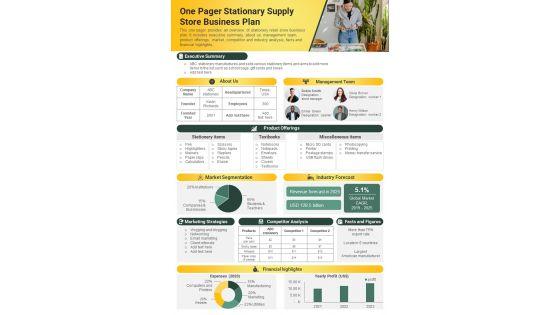 One_Pager_Stationary_Supply_Store_Business_Plan_PDF_Document_PPT_Template_Slide_1.jpg