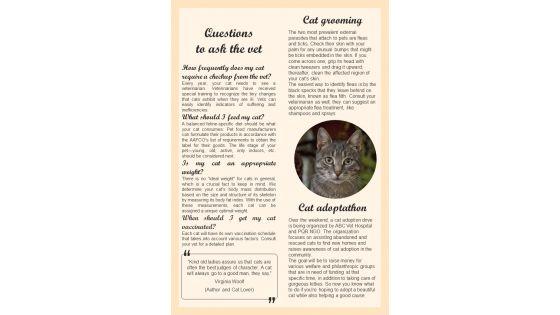 One_Pager_Veterinary_Newsletter_For_Cat_Care_PDF_Document_PPT_Template_Slide_2.jpg