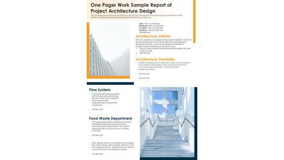 One_Pager_Work_Sample_Report_Of_Project_Architecture_Design_PDF_Document_PPT_Template_Slide_1.jpg