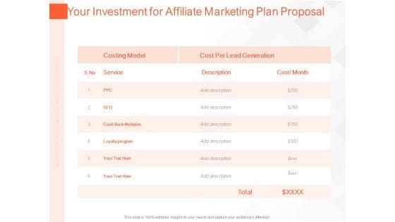 Online_Advertising_Plan_Proposal_Your_Investment_For_Affiliate_Marketing_Plan_Proposal_Ppt_Layouts_Graphics_Template_PDF_Slide_1.jpg