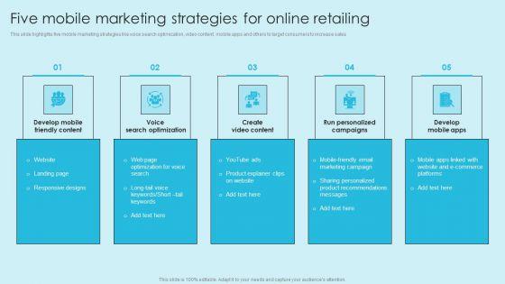 Online_Marketing_Techniques_For_Acquiring_Clients_Five_Mobile_Marketing_Strategies_Template_PDF_Slide_1.jpg