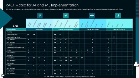 Optimize Service Delivery With Enhanced RACI Matrix For AI And ML Implementation Background PDF Optimize Service Delivery With Enhanced RACI Matrix For AI And ML Implementation Background PDF