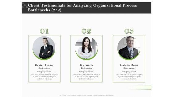 Organizational_Development_Client_Testimonials_For_Analyzing_Organizational_Process_Bottlenecks_Summary_PDF_Slide_1.jpg