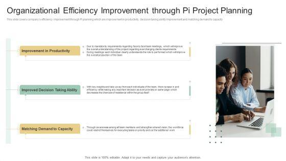Organizational Efficiency Improvement Through Pi Project Planning Ppt Show Master Slide PDF Organizational Efficiency Improvement Through Pi Project Planning Ppt Show Master Slide PDF