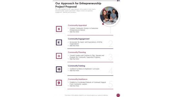 Our_Approach_For_Entrepreneurship_Project_Proposal_One_Pager_Sample_Example_Document_Slide_1.jpg